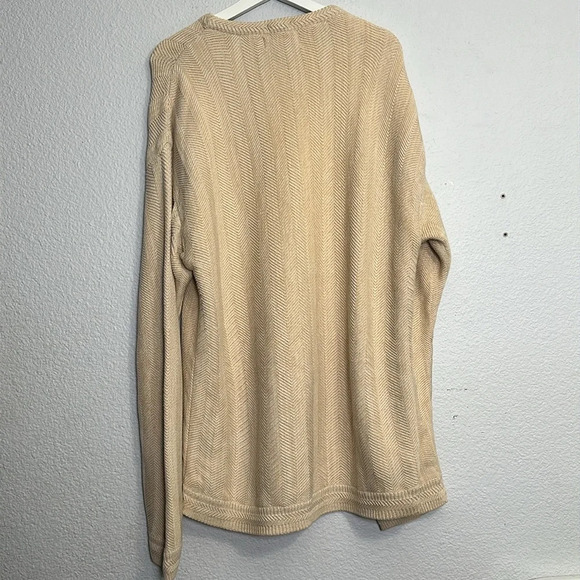 Chaps Ralph Lauren Tan Cream Men’s Long Sleeve Pullover Sweater Size Large - Picture 2 of 9